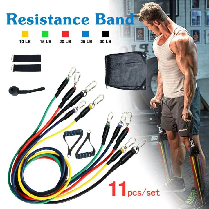 11-Piece Resistance Band Workout Set – Full Body Training Kit