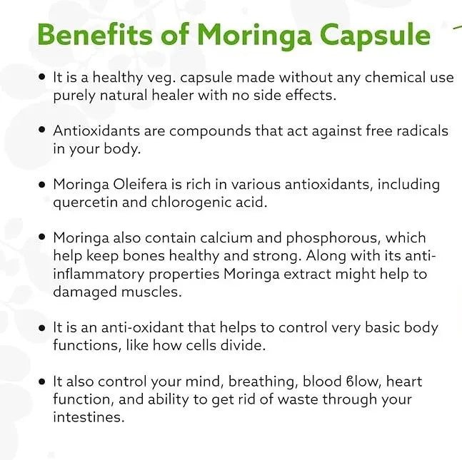 Herbals 100 Moringa Capsules | Plant of Century