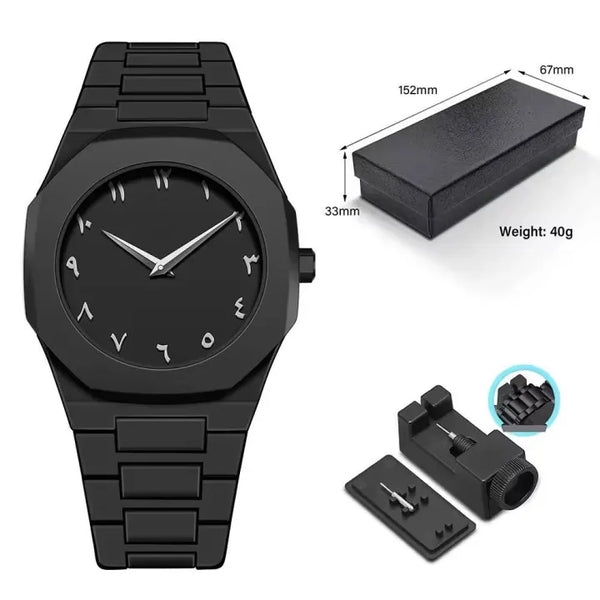 Black Arabic Watch for Men – Premium Wrist Watch