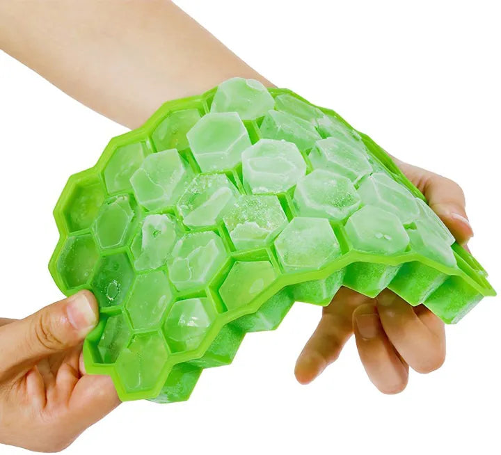 🧊 Silicone Ice Cube Mould Tray – 37 Cavity (Random Color)