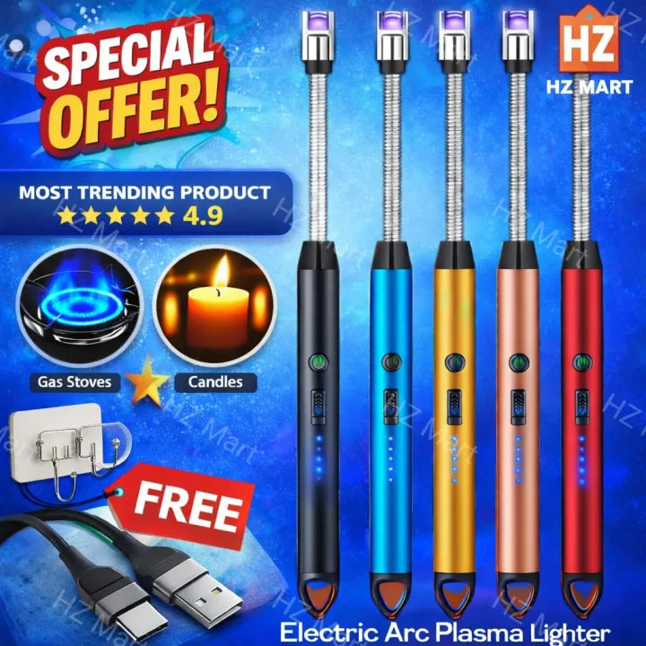 🔥 Electric Arc USB Rechargeable Flameless Lighter – Flexible